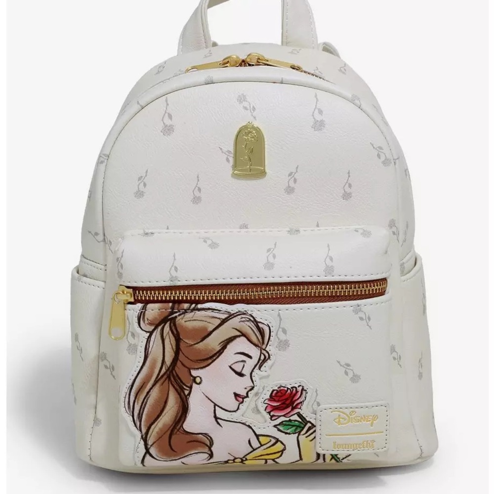 Loungefly Disney Beauty And The Beast Falling Roses Mini Backpack RARE FIND!!‎